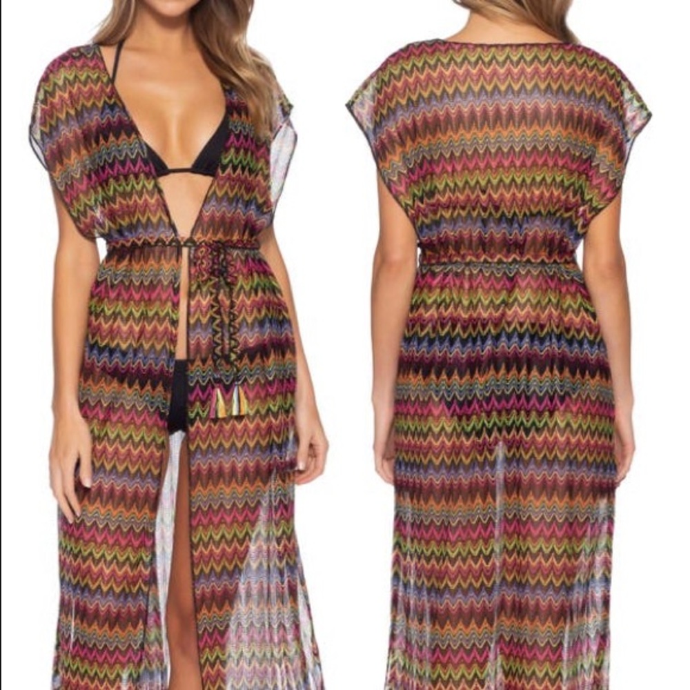 Becca 2 piece (top and bottom) cover up set. Size Large worn only once.